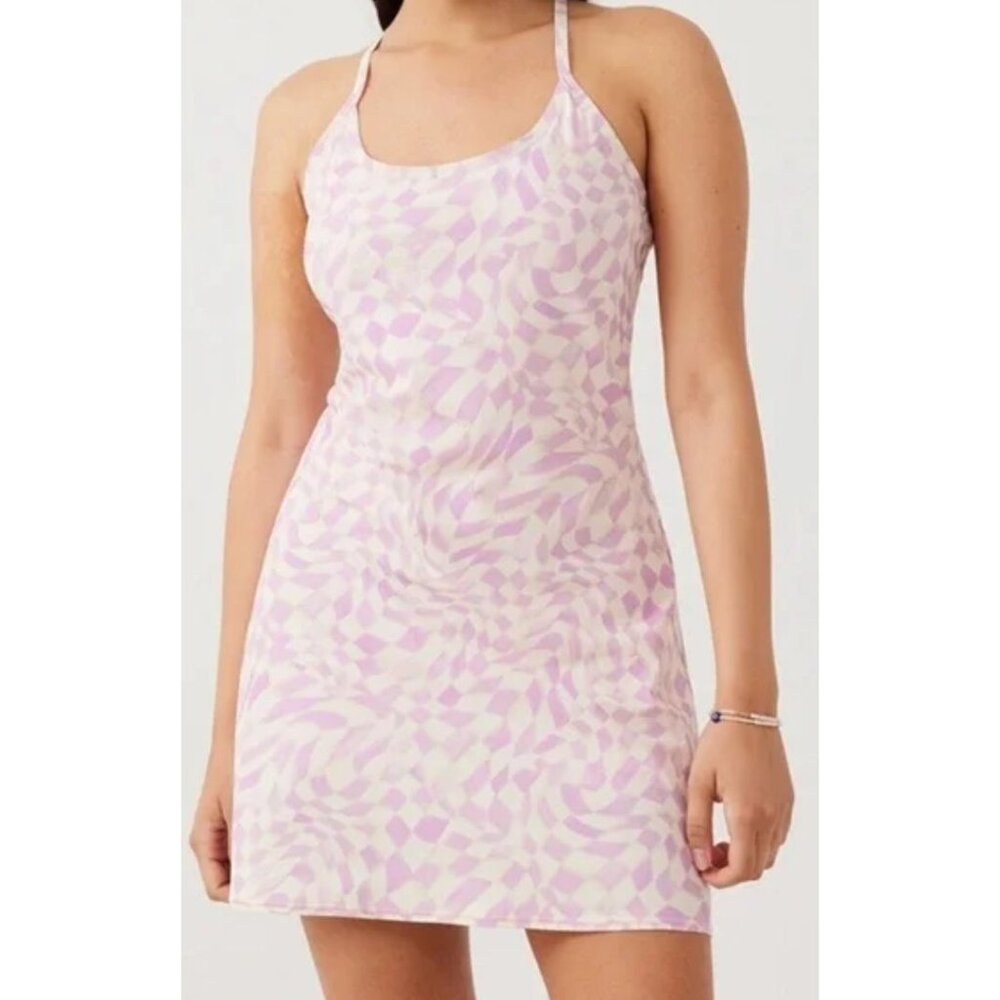 Outdoor Voices Exercise Dress Pink/ White-sz Medium